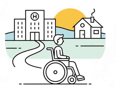 Icon für Entlassung aus dem Krankenhaus